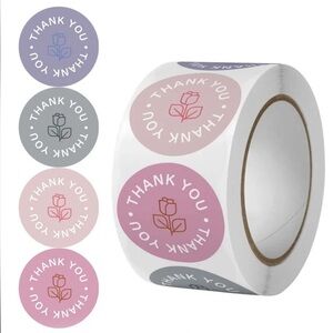 500 Sticker Roll of Thank You Stickers